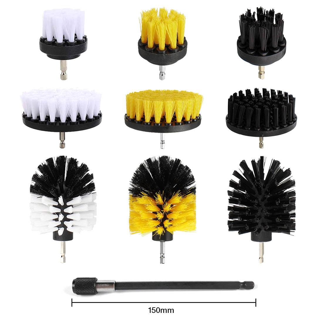 Drill brush MIX PACK + 150mm extension rod (NEW)